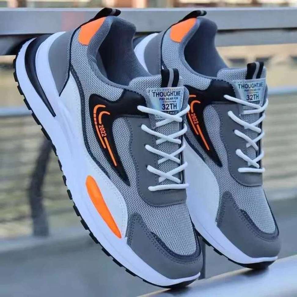 scull wings men s stylish grey sports shoes running walking gym casual sneakers men