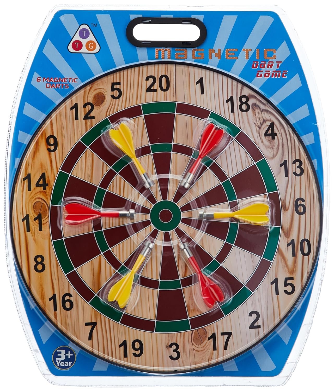 Niku Premium Magnetic Dart Board with 4 Darts - Fun Indoor and Outdoor Dart Game Set Toys for All Ages Kids, Boys and Girls - 15 Inch
