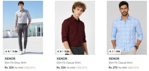 Men Shirts Xenor | Buy Men Shirts Xenor Online in India at Best Price