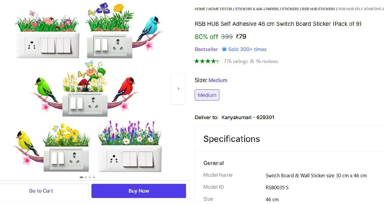 RSB HUB Self Adhesive 46 cm Switch Board Sticker Price in India - Buy RSB HUB Self Adhesive 46 cm Switch Board Sticker online at Shopsy.in