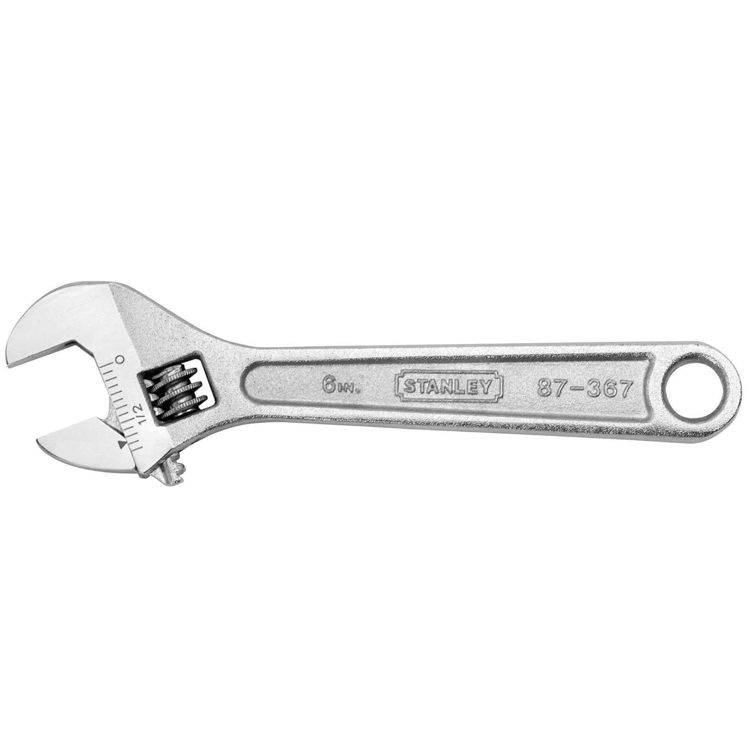 STANLEY 87-367 6" (150mm) Adjustable Wrench, Lightweight Handle Design, Chrome Plated, Ideal for Plumbing, Automotive, Furniture Assembly, Outdoor Equipment Maintenance & General Household Tas