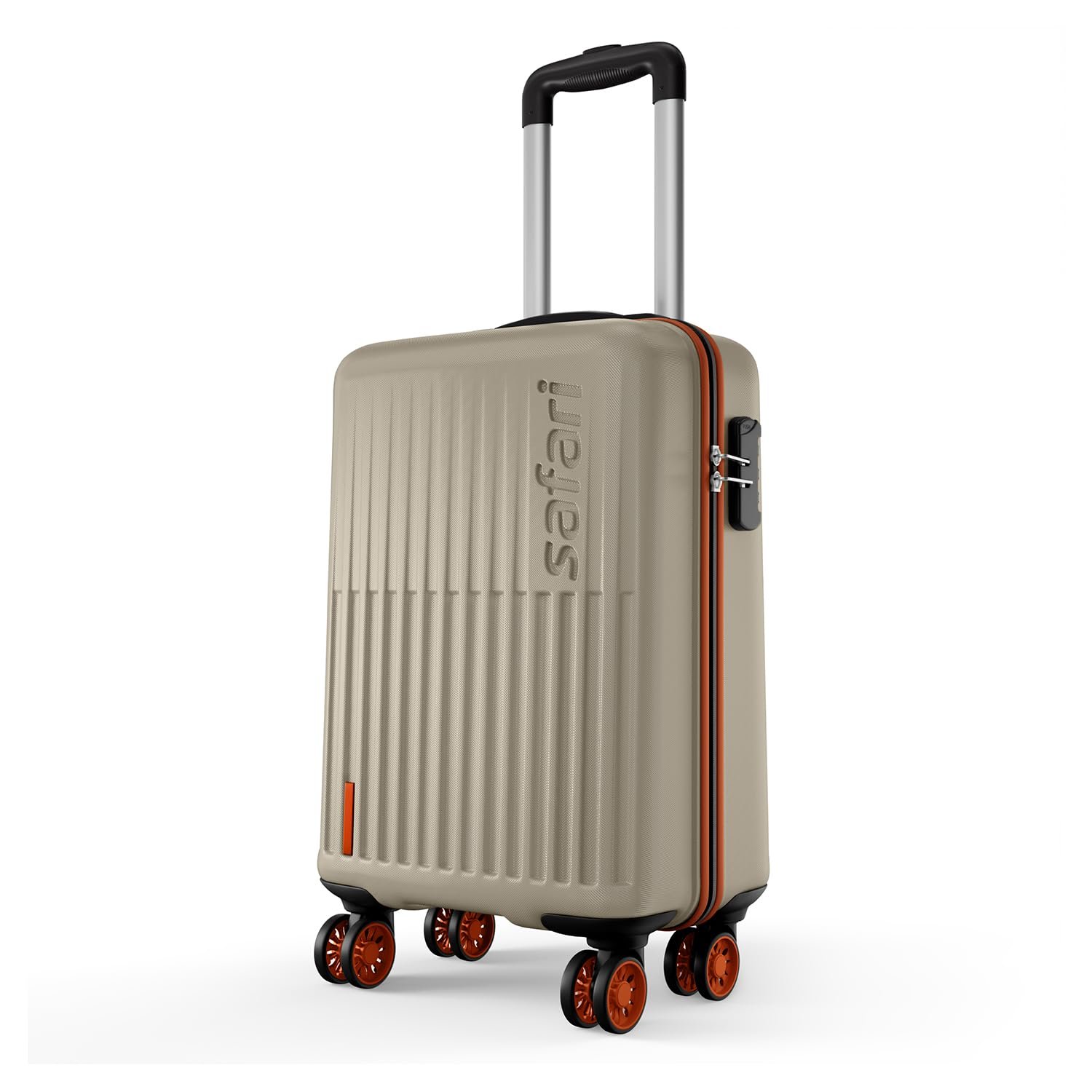 Safari Astra Neo 8 Wheels 56cm Cabin Size Trolley Bag, Hard Case Polycarbonate, 360 Degree Wheeling Carry-on Luggage for Men & Women, Travel Bag, Suitcase for Travel, Trolley Bag for Travel, Champ