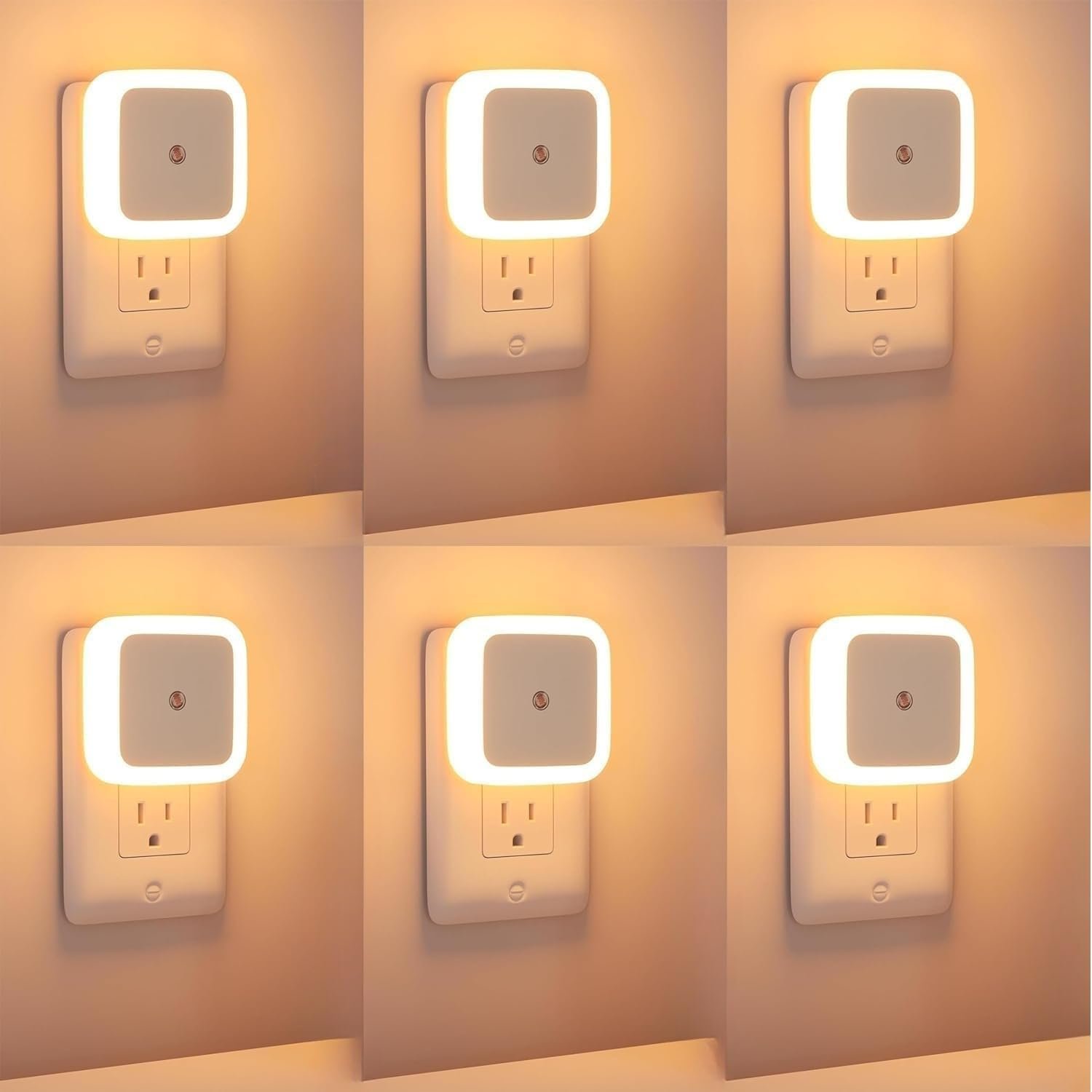 One94Store Plastic Smart Motion Sensor LED Light Bulb with Automatic On/Off and Dimmable Warm White Glow,Energy Efficient 7W LED Bulb for Home,Stairs,Kitchen,Bathroom,Wardrobe Lighting,Pack of 6