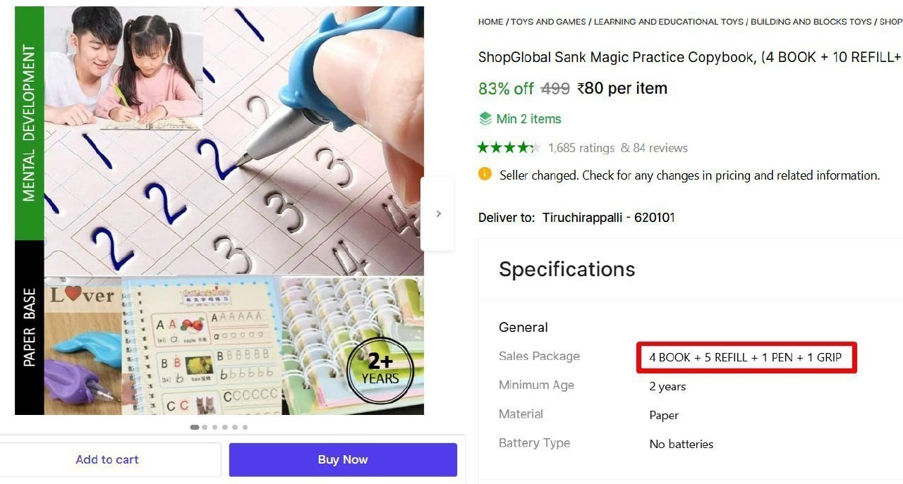 ShopGlobal Sank Magic Practice Copybook, (4 BOOK + 10 REFILL+ 1 Pen +1 Grip) Price in India - Buy ShopGlobal Sank Magic Practice Copybook, (4 BOOK + 10 REFILL+ 1 Pen +1 Grip) online at Shopsy.in