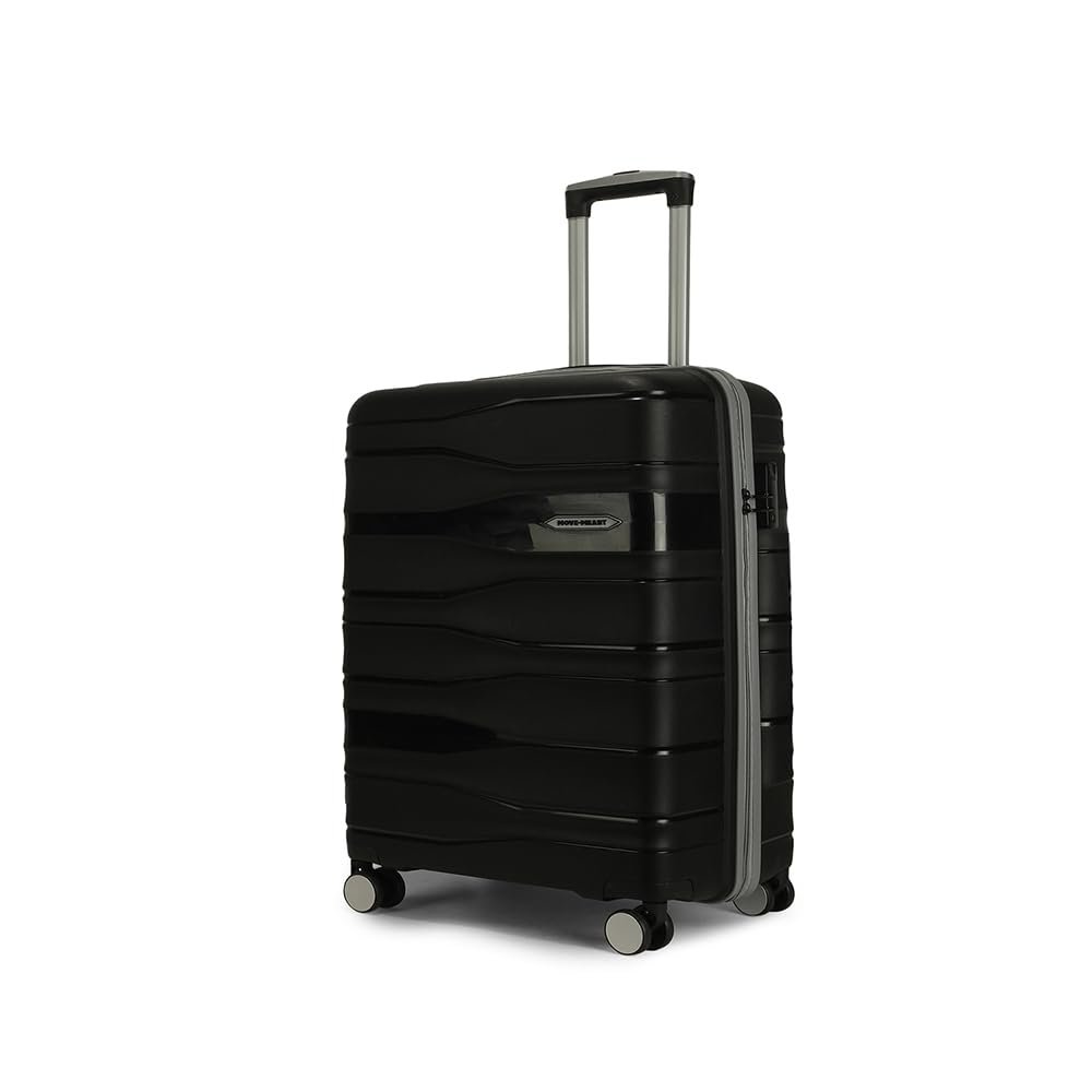 Move-Meant TRAVELFY 8 Wheels Number Lock Polypropylene Trolley Bag for Men & Women | 360 Degree Wheeling System Luggage | Trolley Bags for Travel