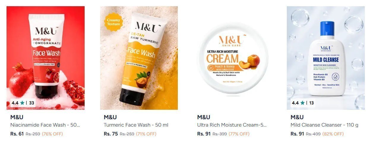 M And U Face Wash Cleanser | Buy M And U Face Wash Cleanser Online in India at Best Price