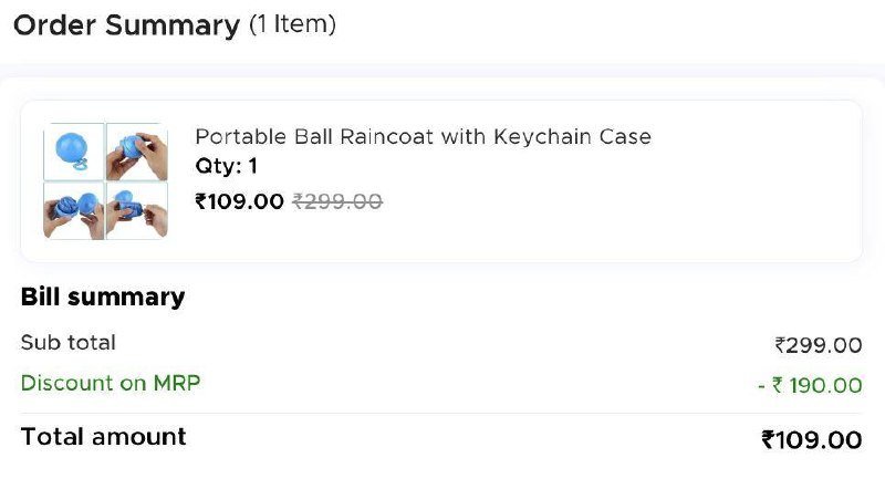 Portable Ball Raincoat with Keychain Case