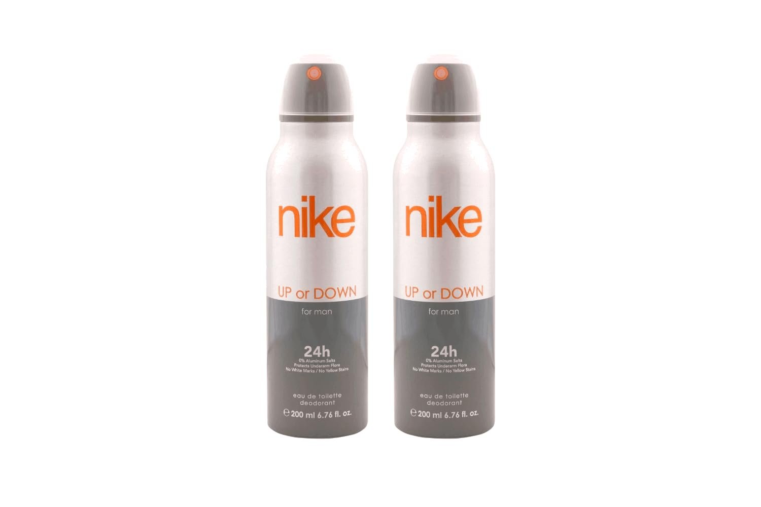 Nike Up Or Down Deodorant Aerosol For Men | Long-Lasting Freshness & Odour Protection | Sporty Masculine Fragrance | 200 ml Each (Pack of 2)