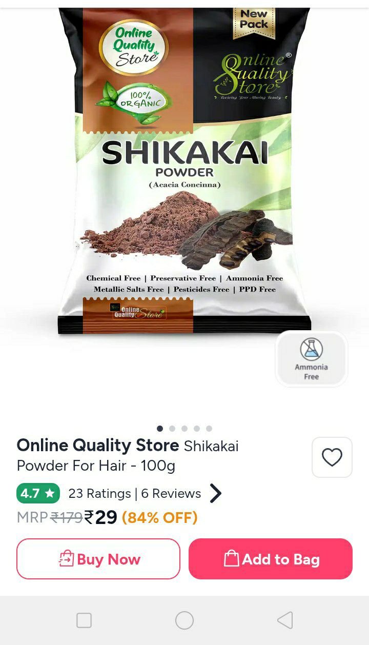 Buy Online Quality Store Shikakai Powder For Hair   100g -  - Personal Care for Unisex