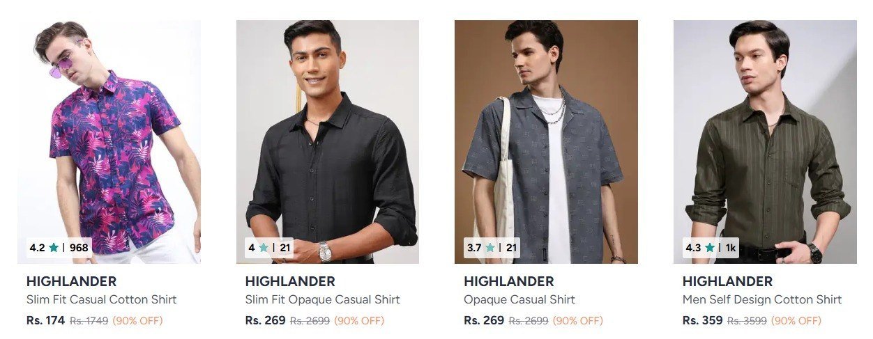 Highlander - Buy Highlander Apparels for Men Online | Myntra