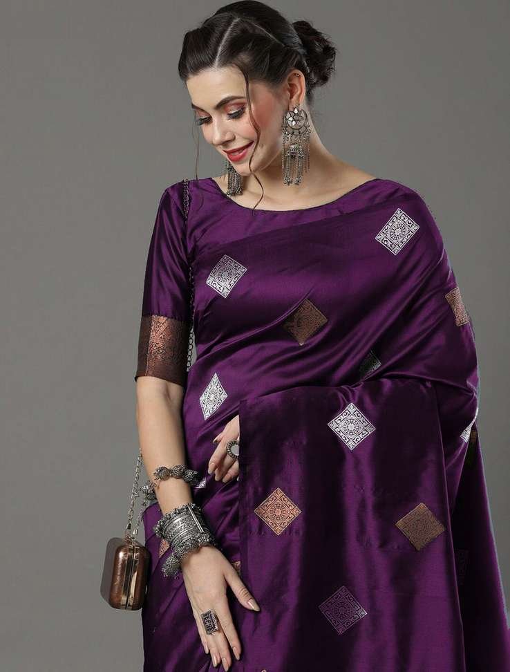 fab woven banarasi silk blend saree unstitched blouse