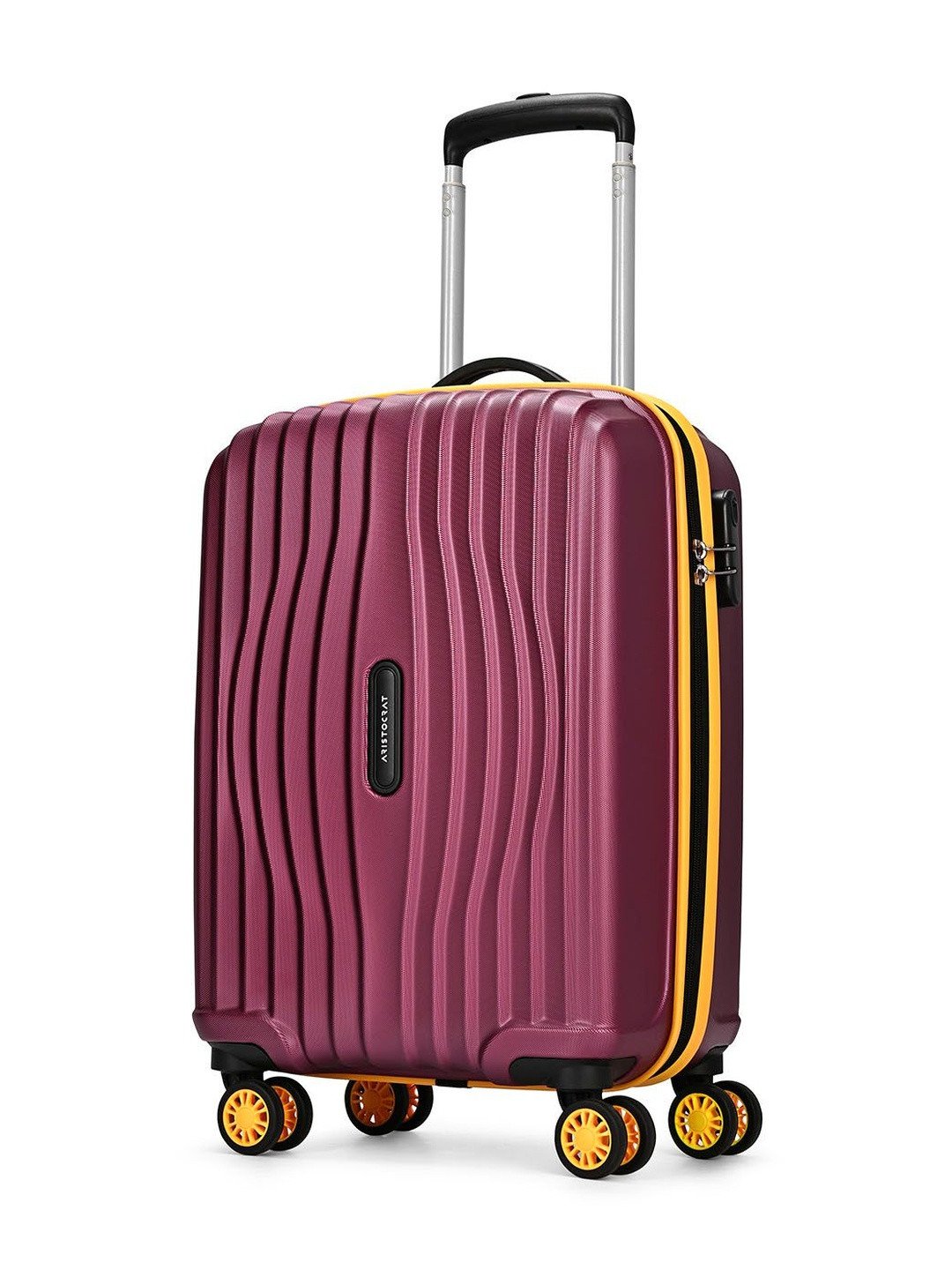 Buy Aristocrat Vortex Plus Maroon Small Hard Luggage 56cm Cabin Trolley Bag With 8 Wheels -  - Accessories for Unisex