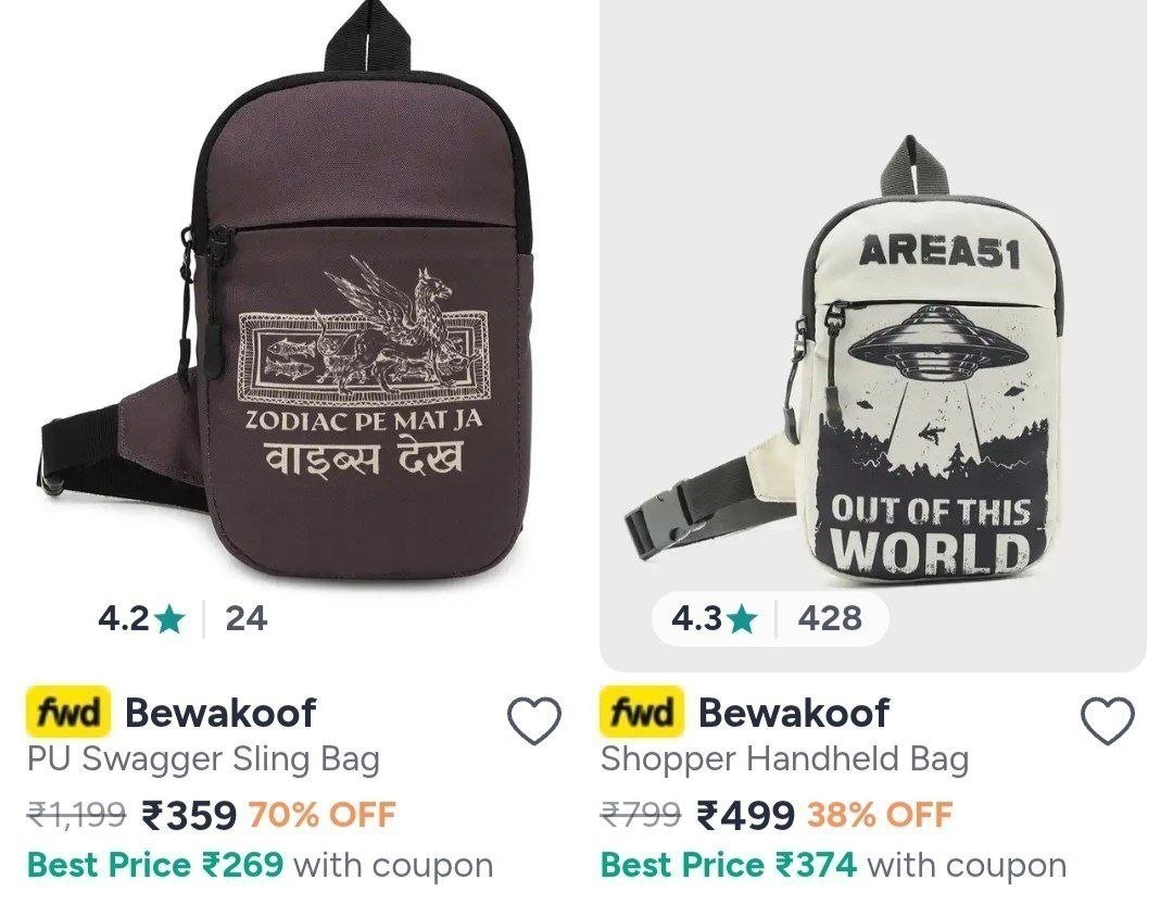 Bewakoof Handbags | Buy Bewakoof Handbags Online in India at Best Price