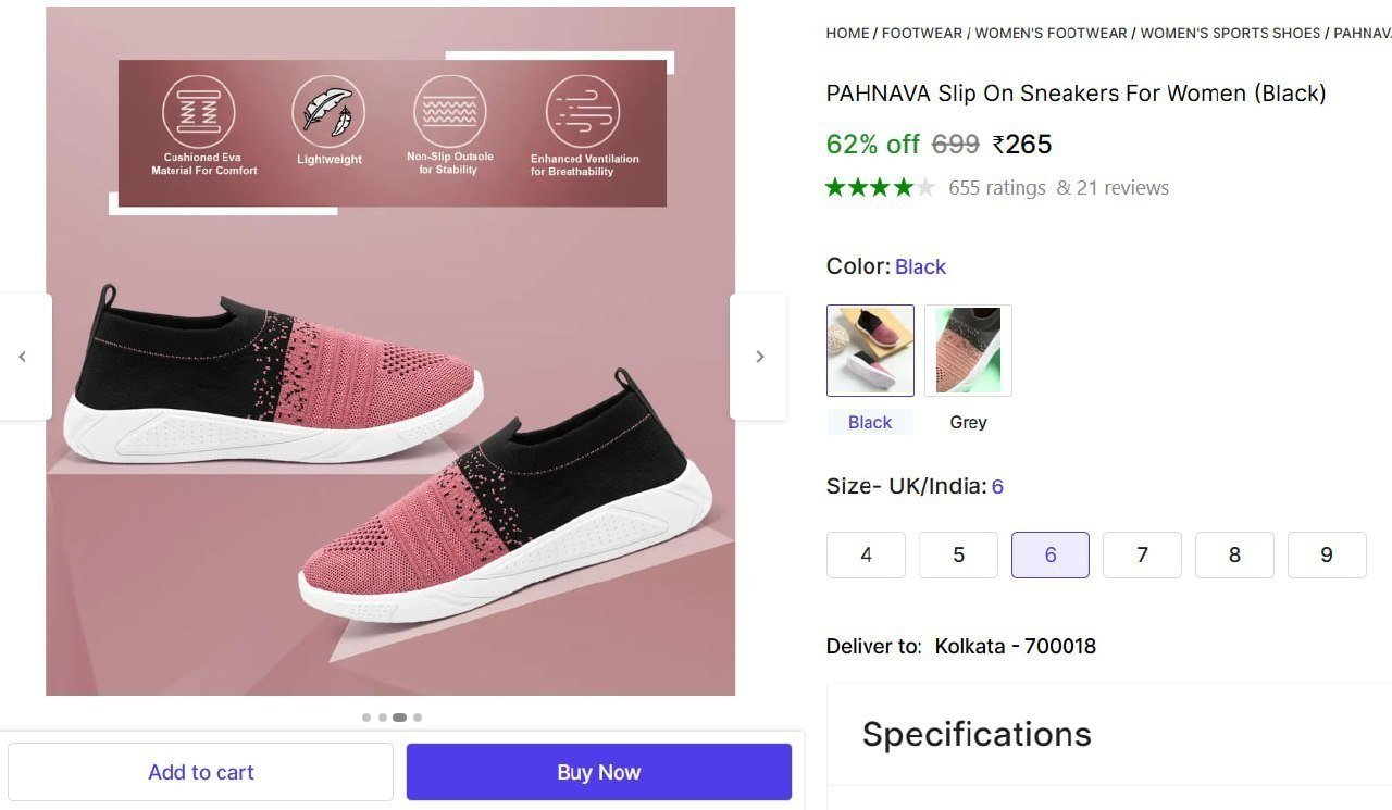 PAHNAVA Slip On Sneakers For Women Price in India - Buy PAHNAVA Slip On Sneakers For Women online at Shopsy.in