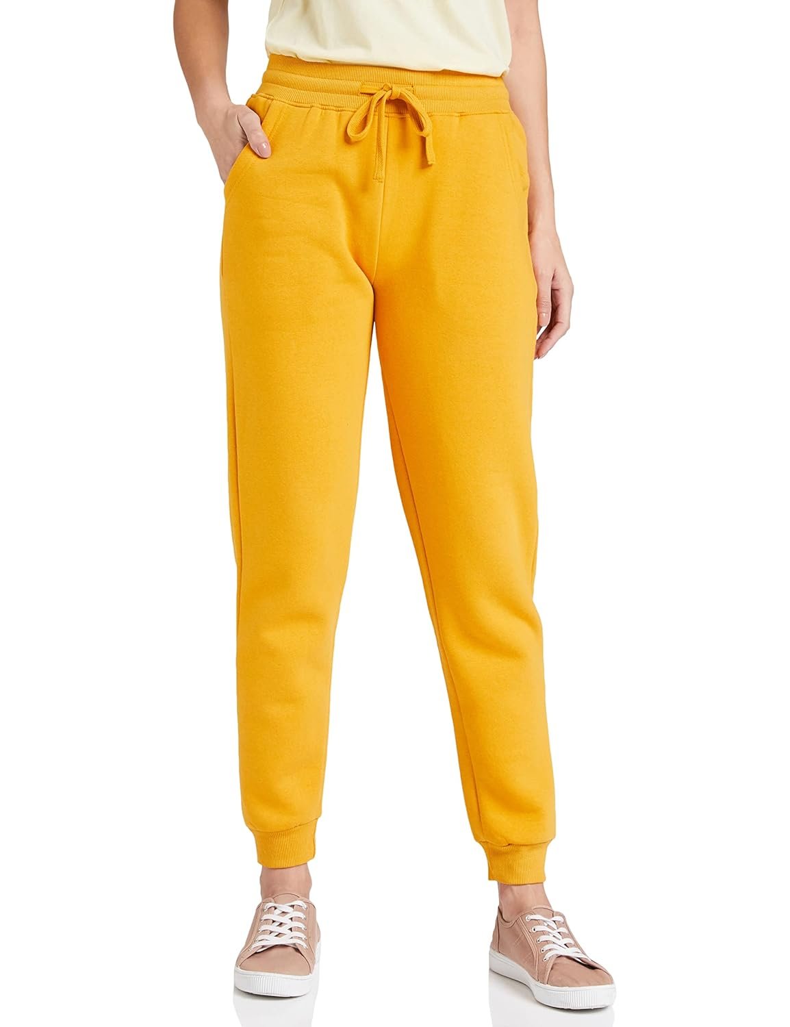 Amazon Brand - Symbol Women Jogger Track Pants | Ankle Length | Regular Fit | Fleece (Available in Plus Sizes)