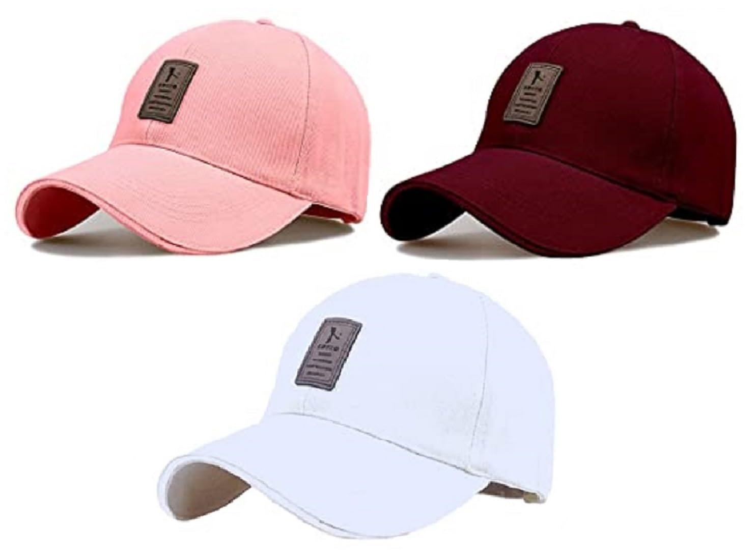 Soft Cotton Adjustable Unisex Cap Quick Drying Sun Hat Protection for Men and Women (Freesize) Cap Pack of 3