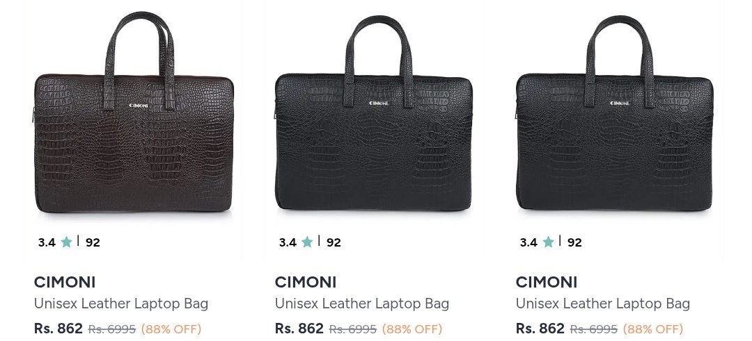 Cimoni Laptop Bag | Buy Cimoni Laptop Bag Online in India at Best Price