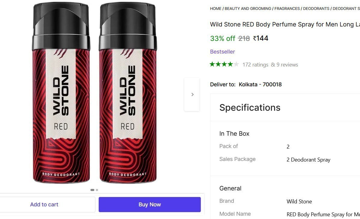 Wild Stone RED Body Perfume Spray for Men Long Lasting Fragrance (50 ML each) Deodorant Spray  -  For Men Price in India - Buy Wild Stone RED Body Perfume Spray for Men Long Lasting Fragrance (50 ML e