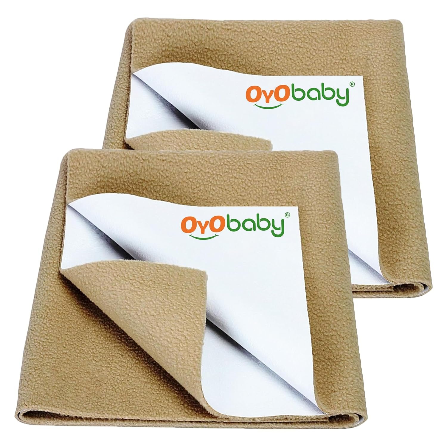OYO BABY Newborn Baby Dry Sheet Waterproof | Small Size 70×50 cm (Pack of 2) | Quick Dry Baby Dry Sheet & Mattress Protector | Soft, Extra Absorbent & Reusable | Gentle Anti-Piling Bed Pad - B