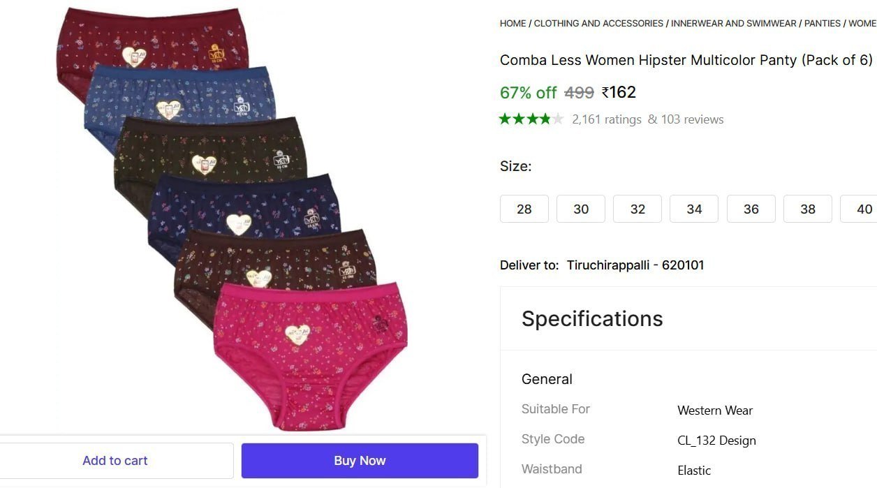Comba Less Women Hipster Multicolor Panty Price in India - Buy Comba Less Women Hipster Multicolor Panty online at Shopsy.in