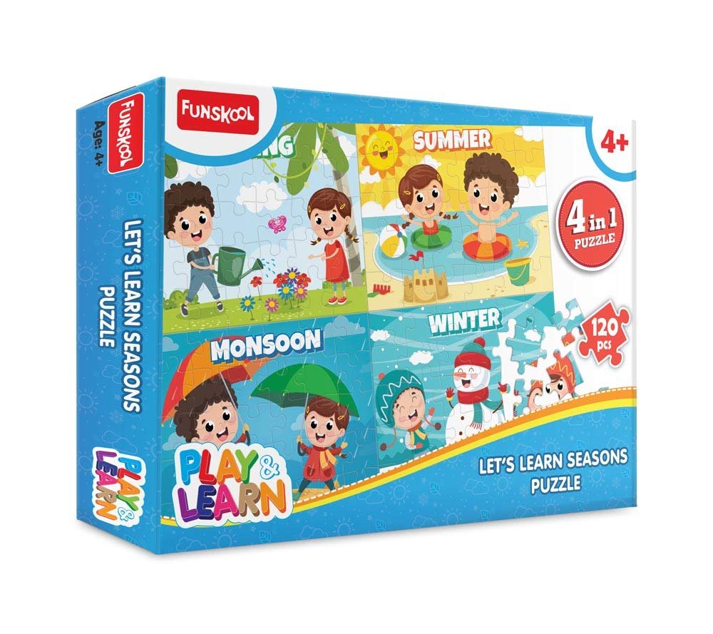 Funskool - Play & Learn Funskool Play & Learn-Seasons,Educational,120 Pieces,Puzzle,for 4 Year Old Kids and Above,Toy