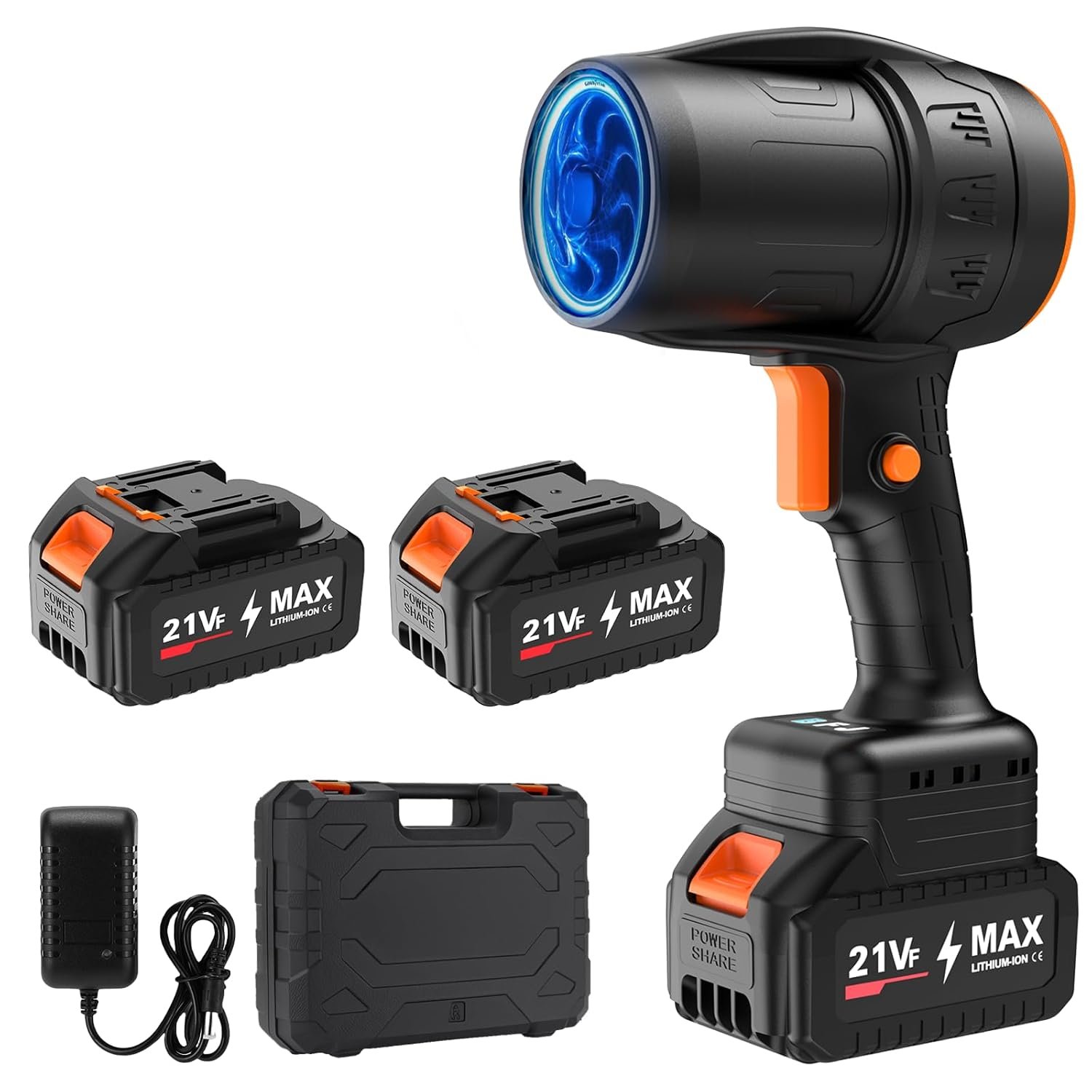 Electric Cordless Leaf Blower, 330,000 RPM Turbo Jet, 2 X 4.0 Ah Batteries & Charger Included, Lightweight Handheld Blower for Patio, Lawn, Dust & Debris Cleaning
