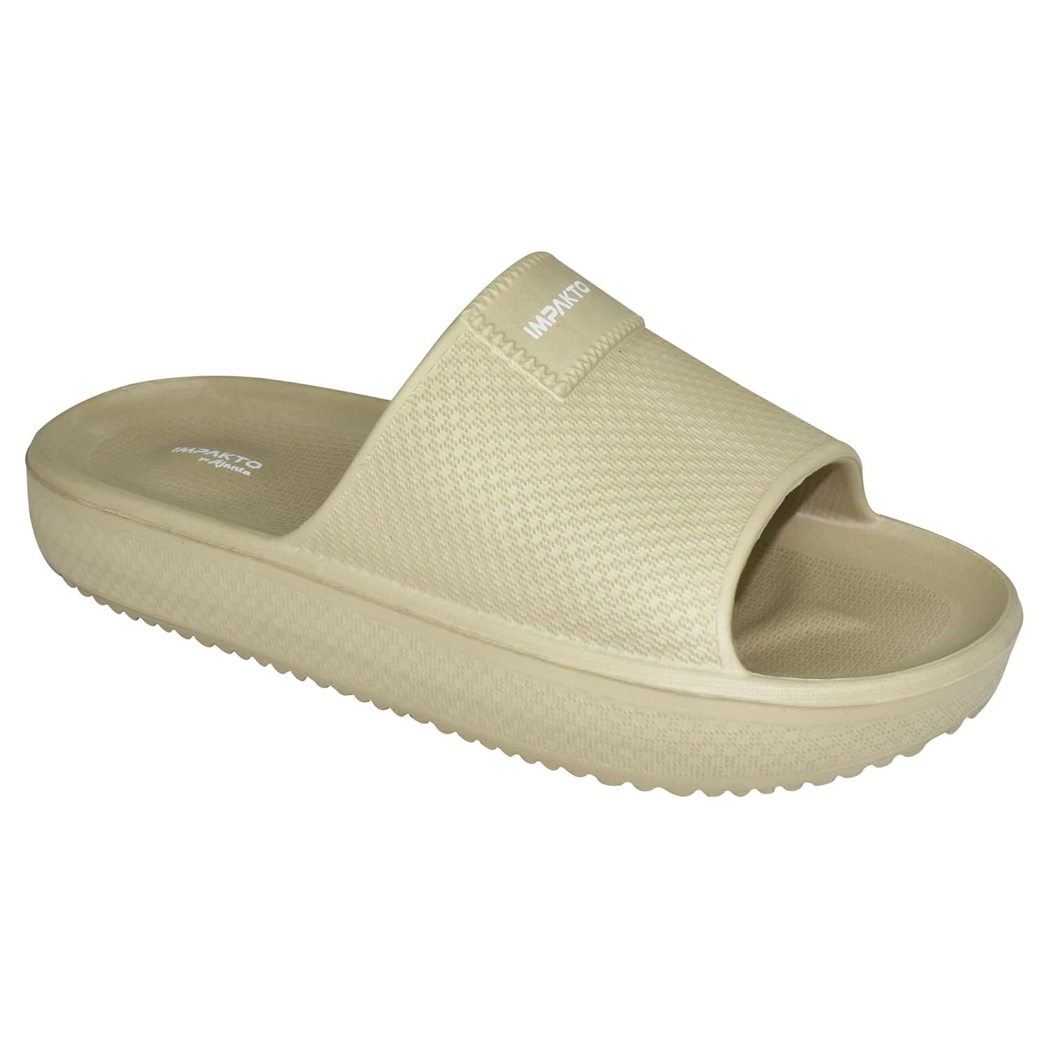 Impakto By Ajanta Sliders For Men || Waterproof & Everyday Flip Flops for Gents || Slippers with Cushion Foot Bed || Anti-slip sole || Sweat free || Super flexible