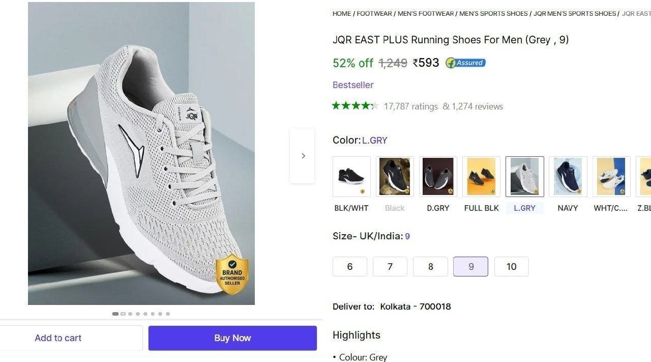 JQR EAST PLUS Running Shoes For Men - Buy JQR EAST PLUS Running Shoes For Men Online at Best Price - Shop Online for Footwears in India | Shopsy.in