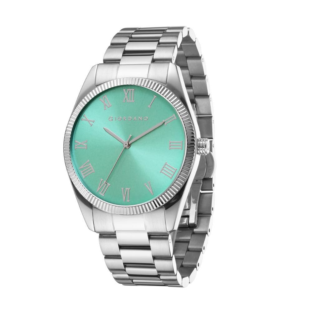 Giordano Analog Watch for Men with Round Dial, Roman Numeric Indices and Stainless Steel Strap - GZ-50112