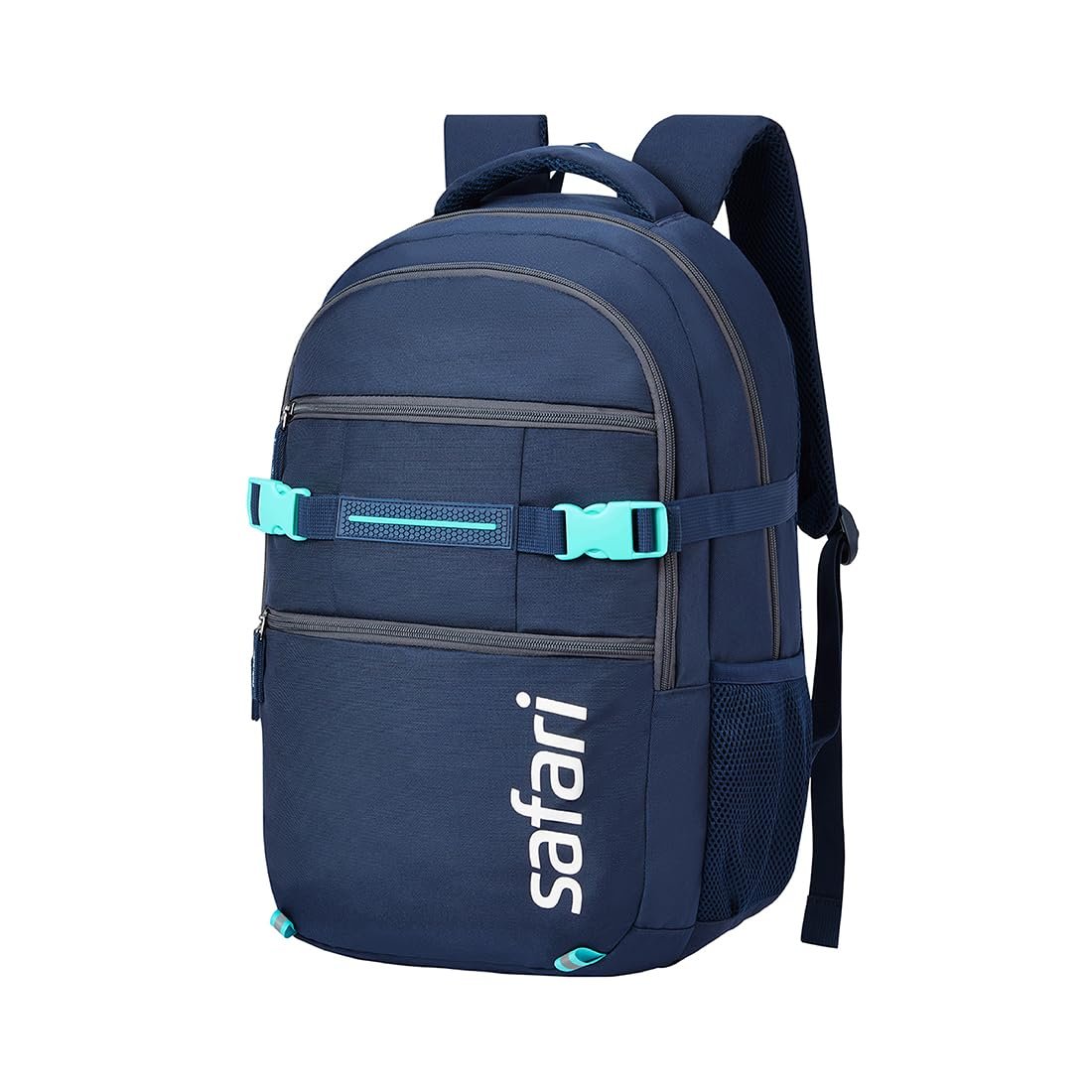 Safari Surge 30L Laptop Backpack Bag for Men & Women, School Bag for Boys & Girls, Ideal for Office/School/College, 2 Compartment Backpack with Rain Cover, Bottle Holder, & Organizer, Colo