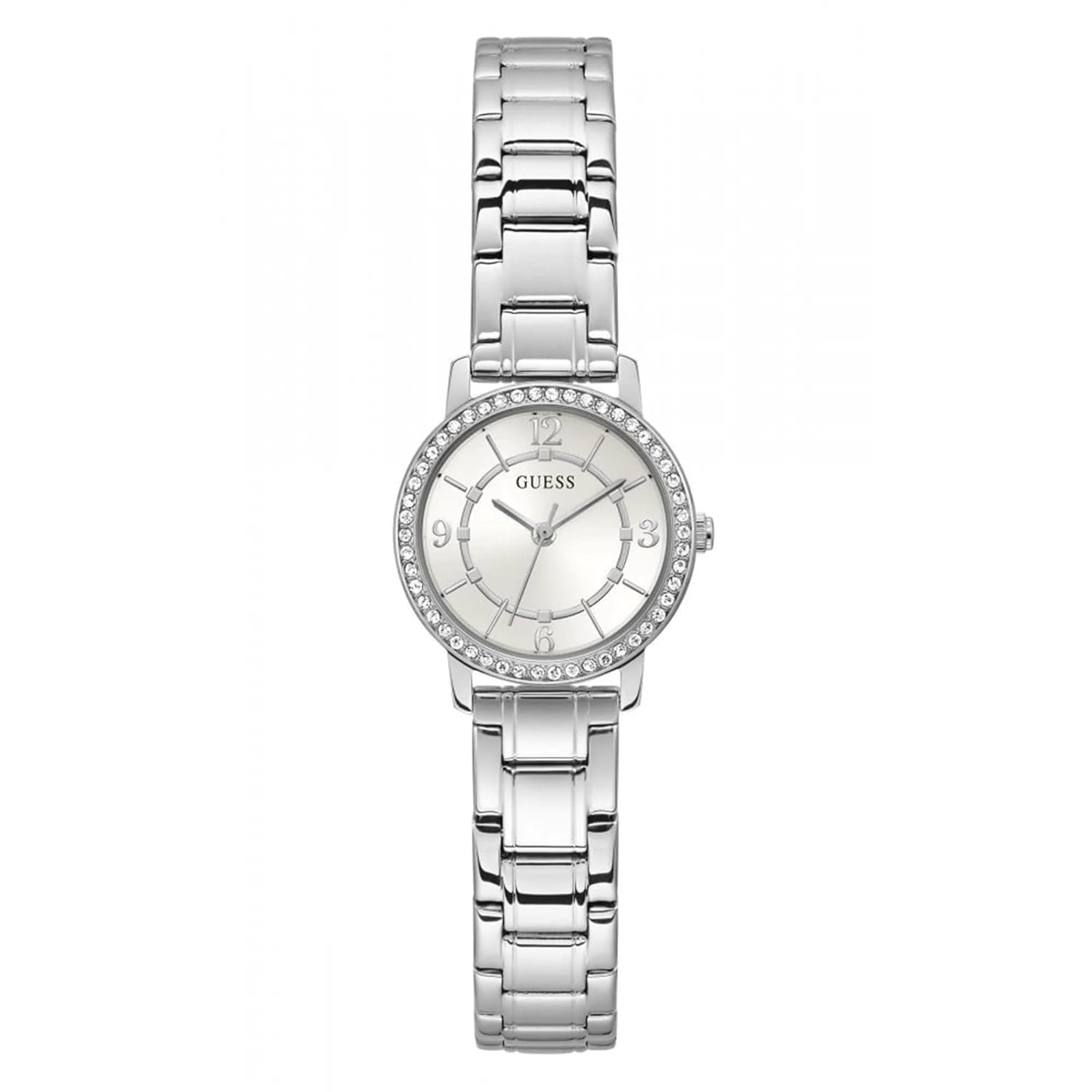 Guess Round 28mm White Dial Analog Women Watch - GW0468L1