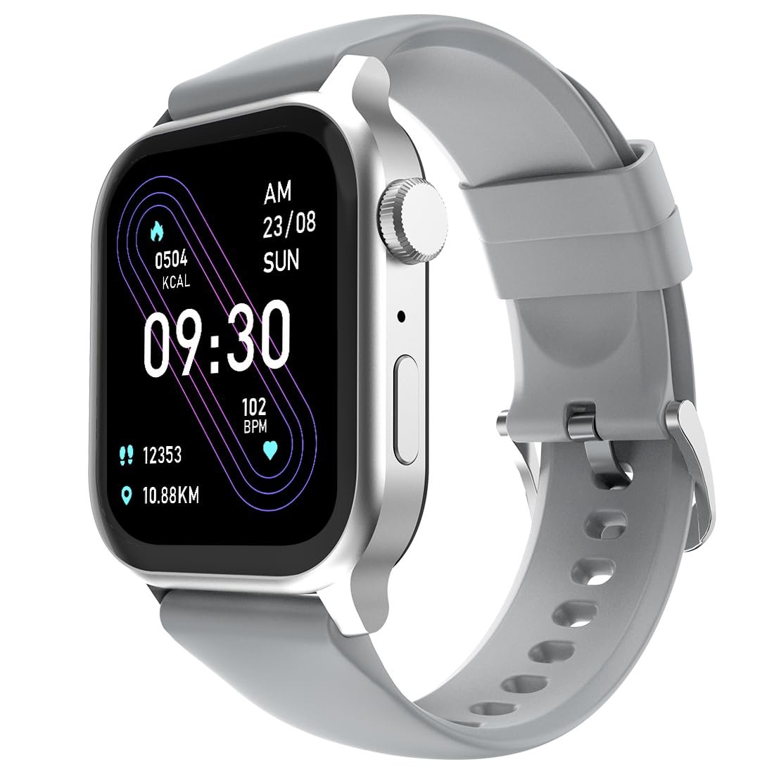 Fire‑Boltt Rise Smart Watch 1.85″ HD Display with Bluetooth Calling, AI Voice Assistant, Rotating Crown, SpO2 & Heart Rate Monitor, 120+ Sports Modes,IP67 Waterproof Smart Watch for Men & Wome