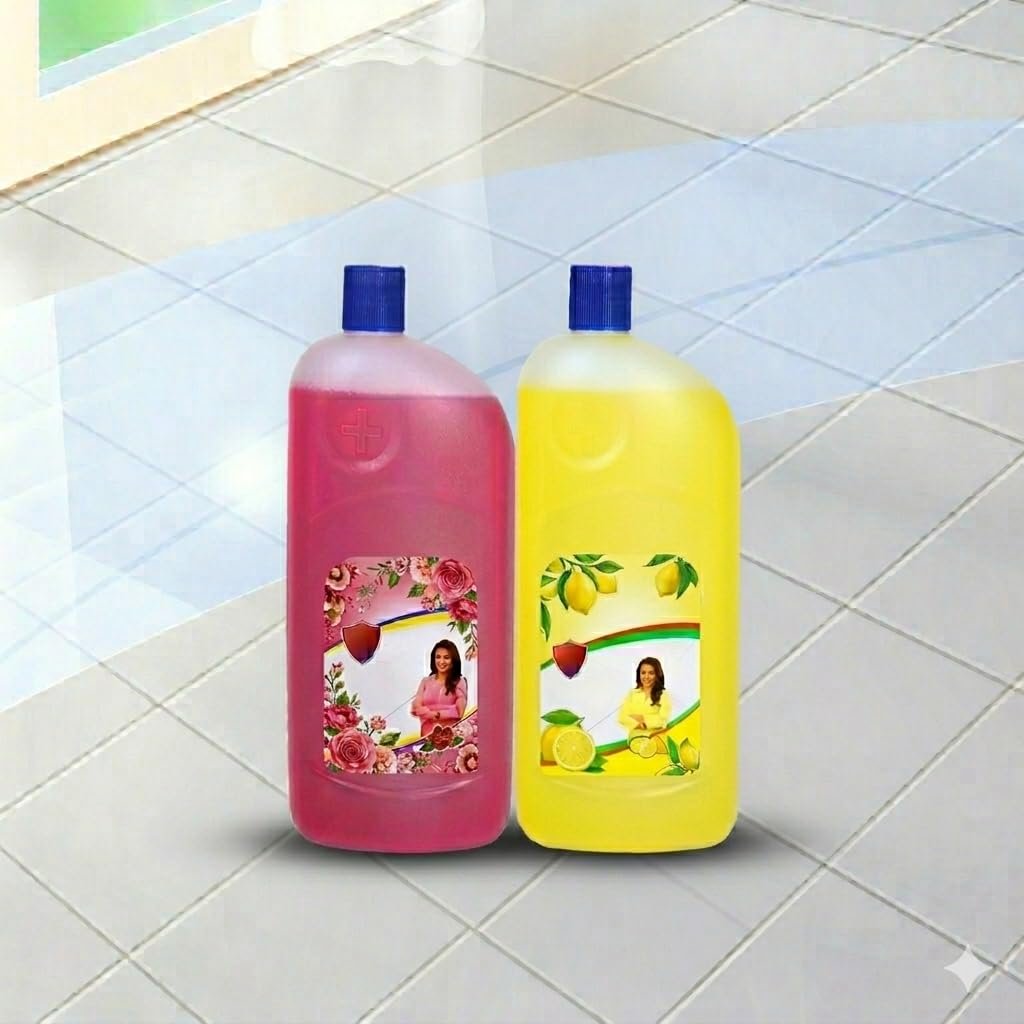 BrightX Floor Cleaner 1L Combo | Pack Of 2 | Floral & Citrus | Kills Germs & Removes Tough Dirt | Long Lasting Fresh Fragrance