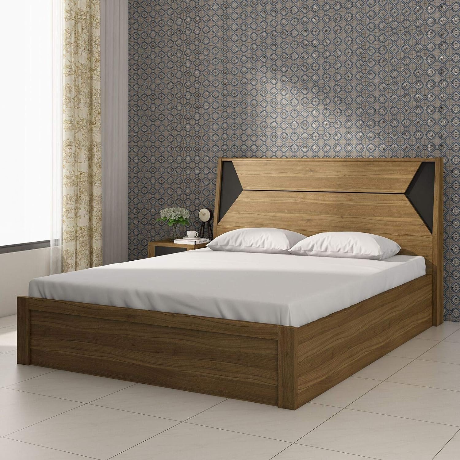 Home Centre Quadro Edge Queen Bed with Hydraulic Storage