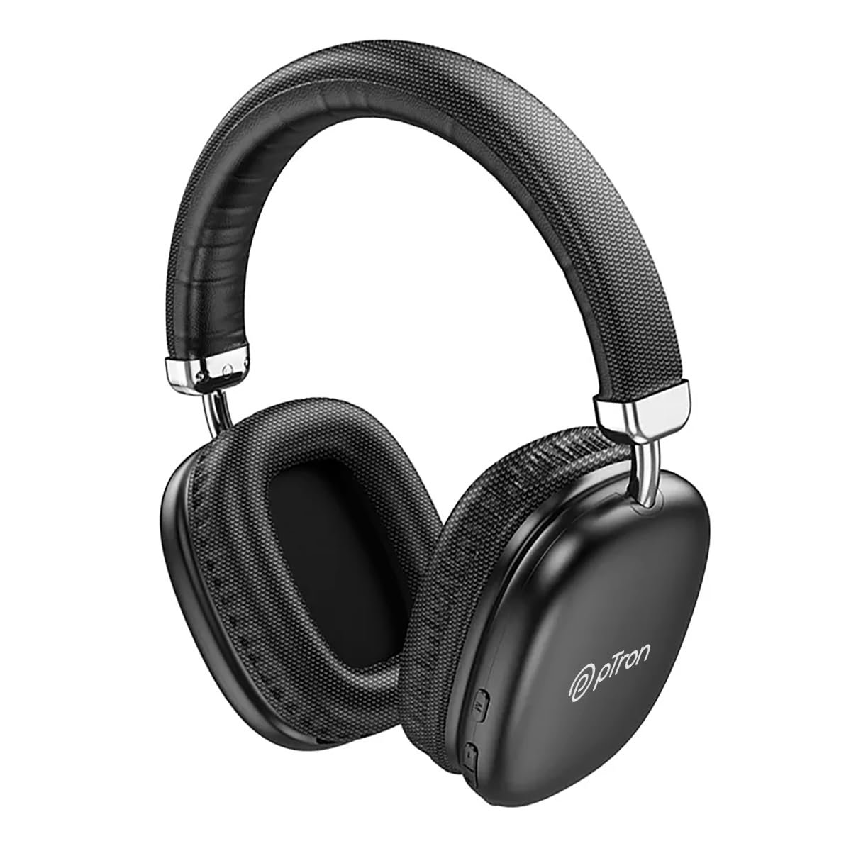 pTron Studio Ultima, 35dB ANC, 70Hrs Playtime, 40mm Driver, Pristine Sound, AI-ENC Calls, BT5.3, Over-Ear Bluetooth Headphones with Mic, Wired/Wireless,Voice Assistant & Type-C Fast Charging(Midni