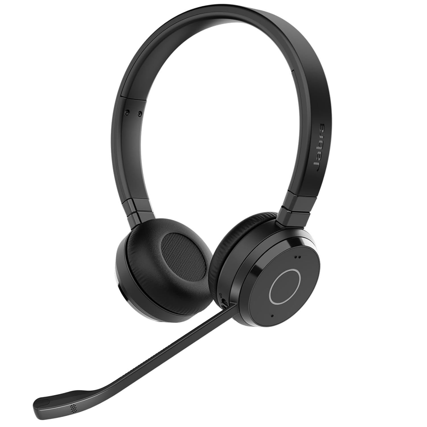 Jabra Evolve 65 TE MS Bluetooth Headset with Mic | Wireless Stereo Office Headphones | Teams Certified | USB-A Link 390 | Work from Home Headset for PC & Mobile