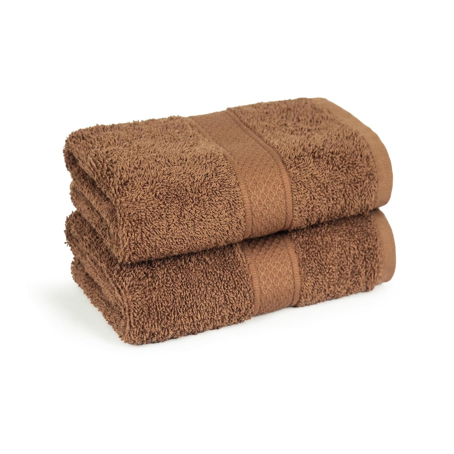 MYTRIDENT Hand Towel | Urban Comfort | Quick Drying | Travel Friendly | for Men/Women | 2 Pc Hand Towel (40 cm x 60 cm) | 100% Cotton 450 GSM - Coconut Shell