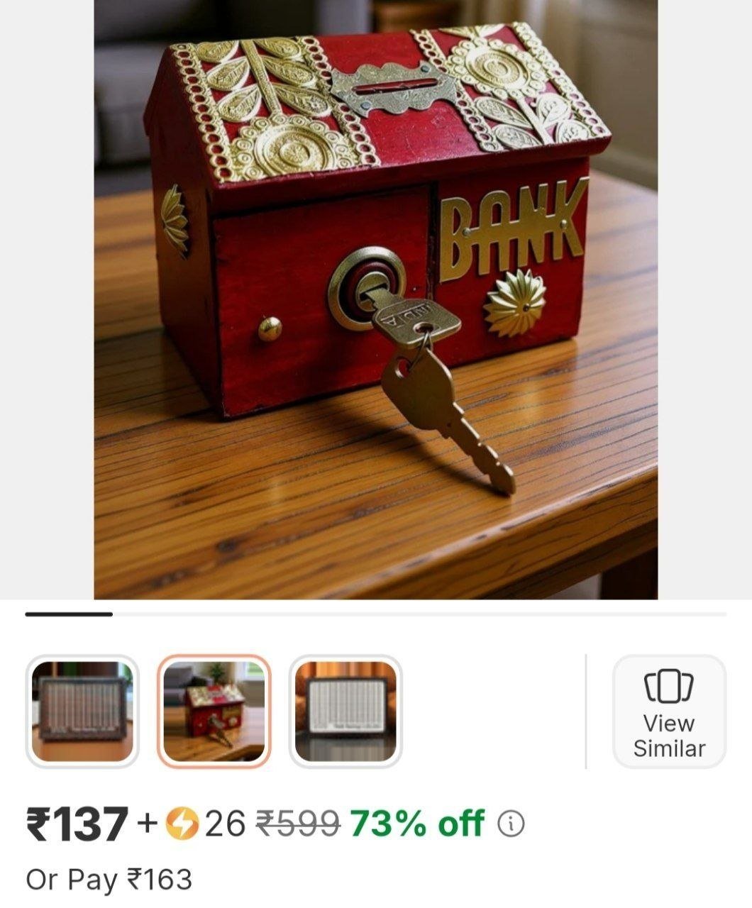 SIFU COLLECTION Beautiful Children Wooden Handcrafted Money Bank Hut Shaped Coin Coin Bank Price in India - Buy SIFU COLLECTION Beautiful Children Wooden Handcrafted Money Bank Hut Shaped Coin Coin Ba