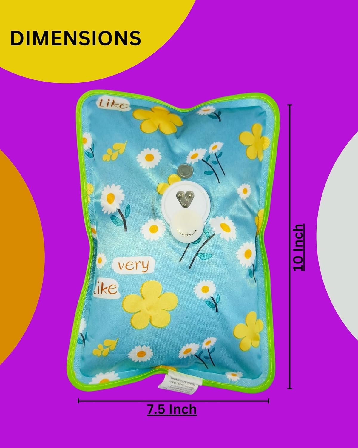 Electric Hot Water Bag for Pain Relief – Soft and Durable Heat Pouch for Cramps, Back Pain, Muscle Aches & Winter Comfort | Easy to Use, Portable & Reusable (Multicolour)