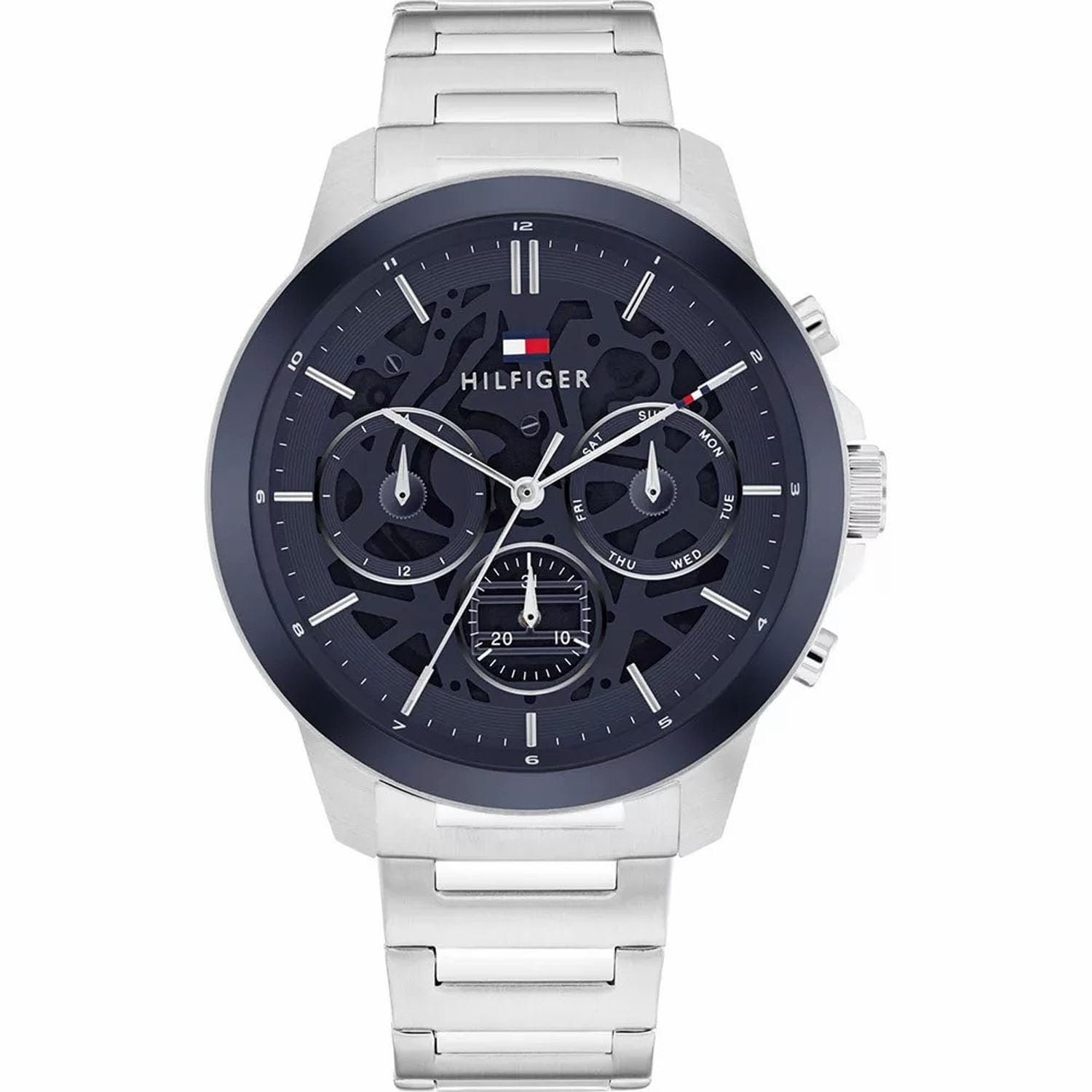 Tommy Hilfiger Henry with Qtz Multifunction Blue Dial Silver Strap Watch for Men - TH1710684W