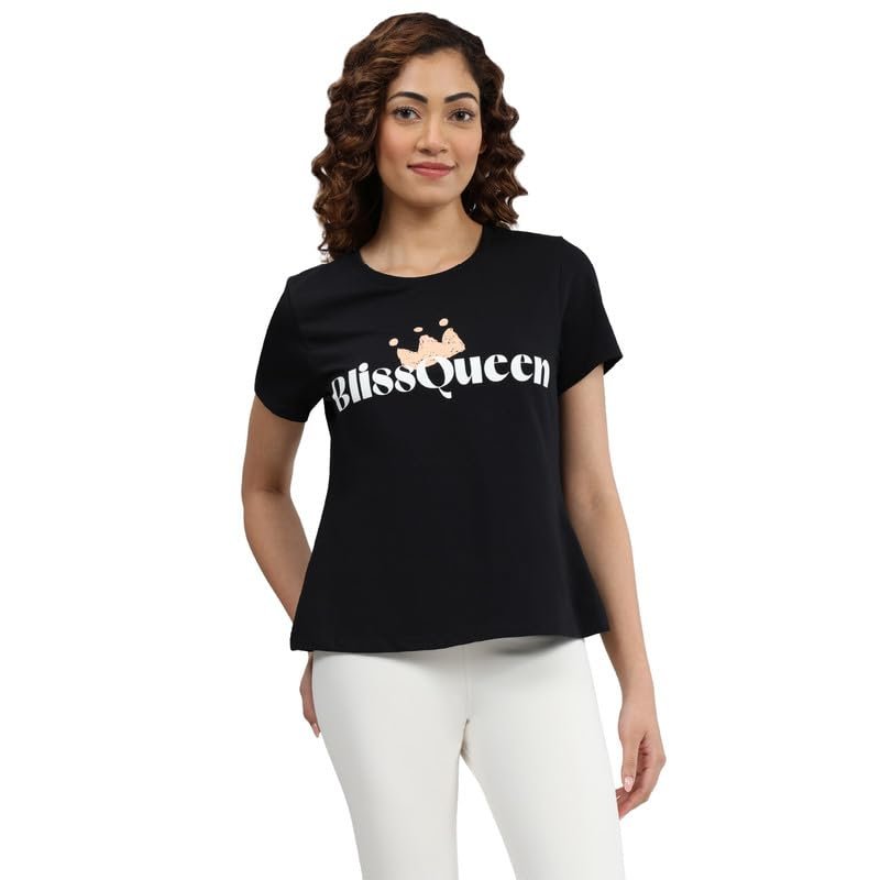 BlissClub Women's Solid Regular Fit T-Shirt