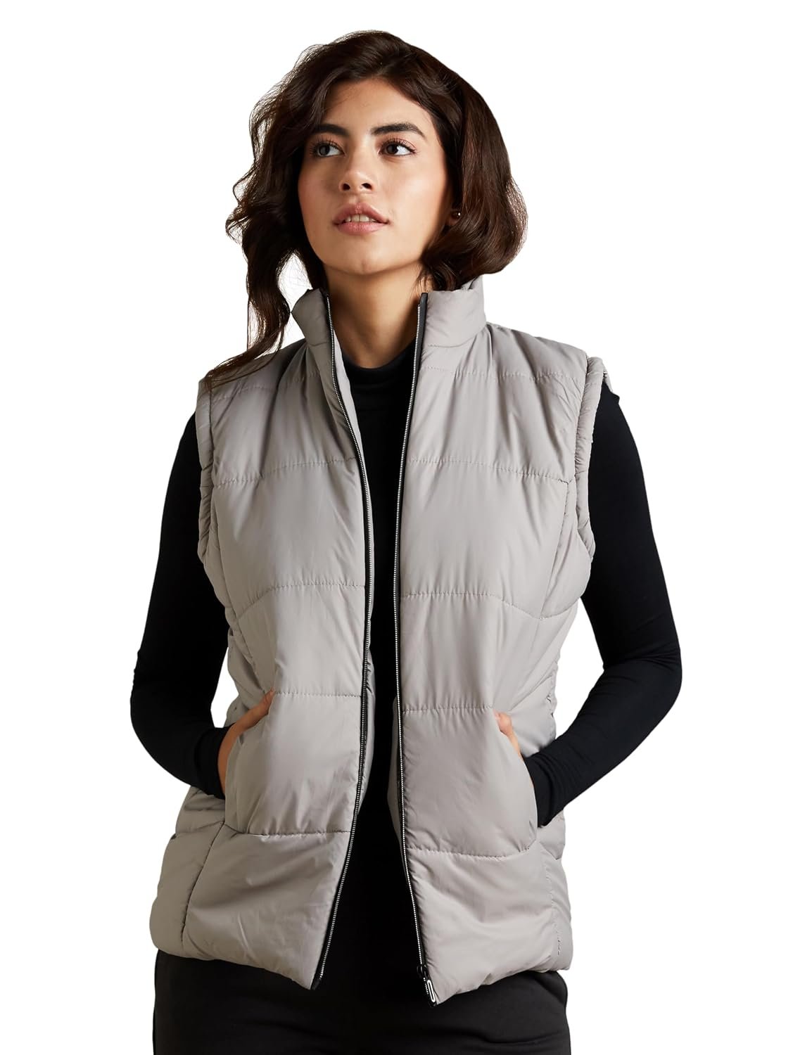 Amazon Brand - Symbol Women Regular Quilted Jacket (Available in Plus Sizes)