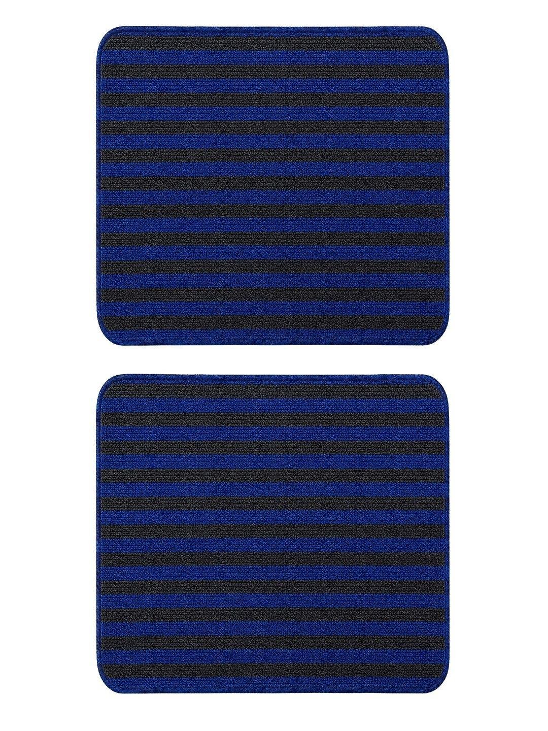 Buy Status Blue & Black Striped Anti Slip 2 Pcs Doormats -  - Home for Unisex