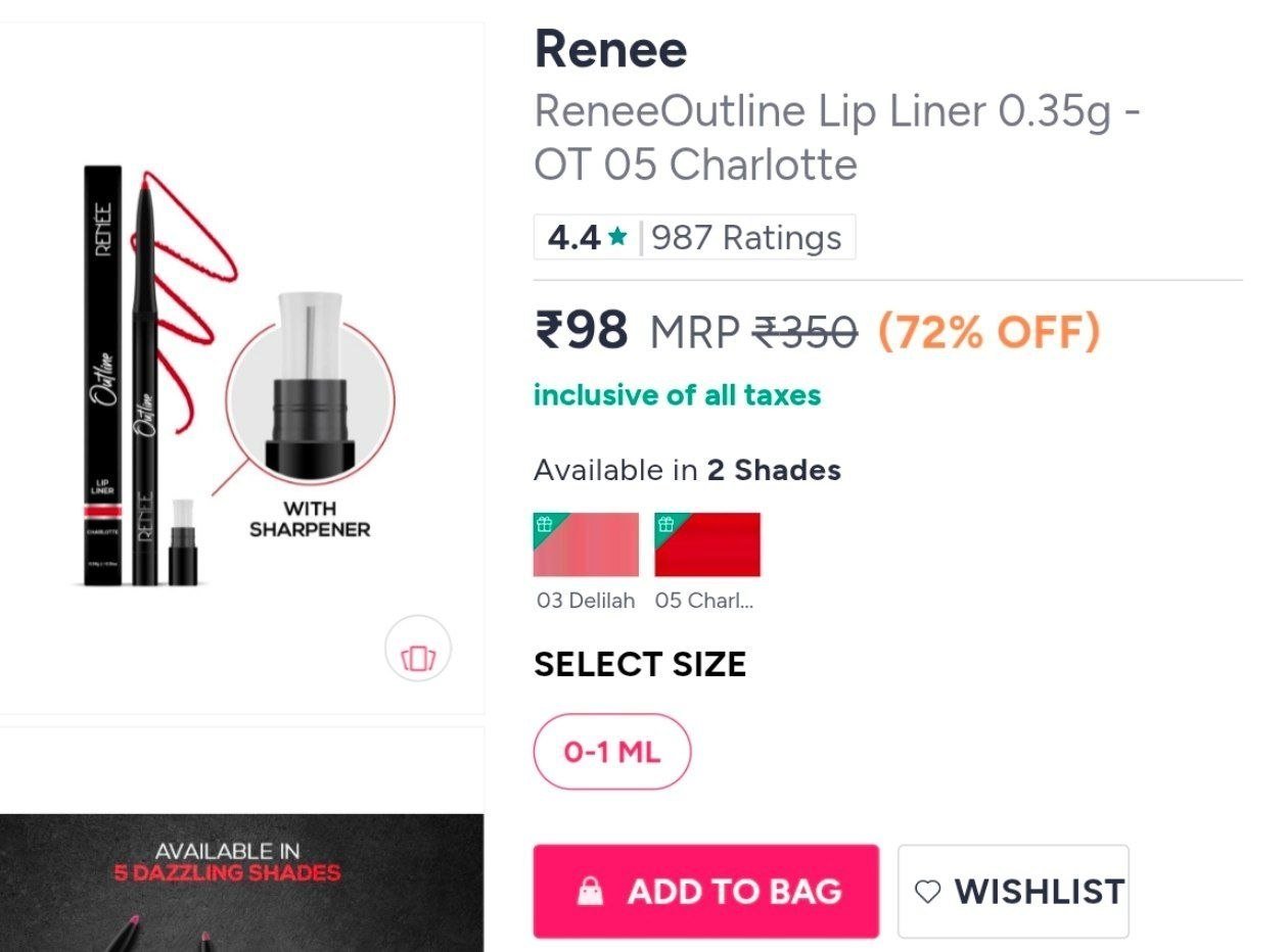Buy ReneeOutline Lip Liner 0.35g   OT 05 Charlotte -  - Personal Care for Women