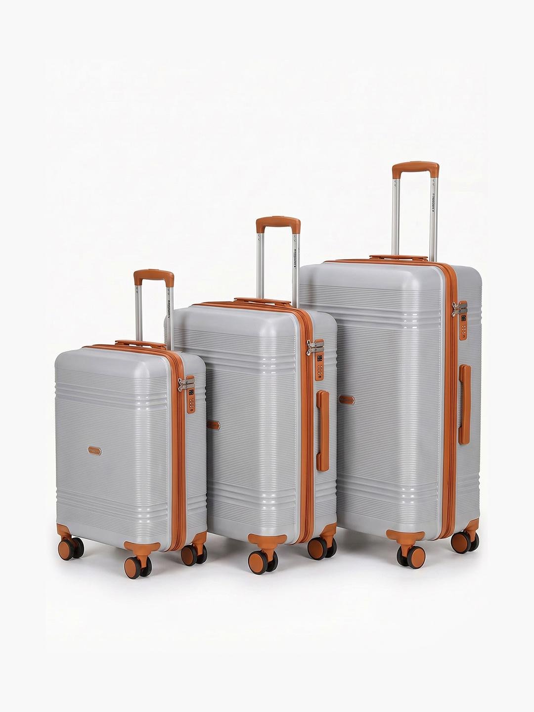 Buy Priority Set Of 3 Hard Sided 360Degree Rotation Trolley Suitcases -  - Accessories for Unisex