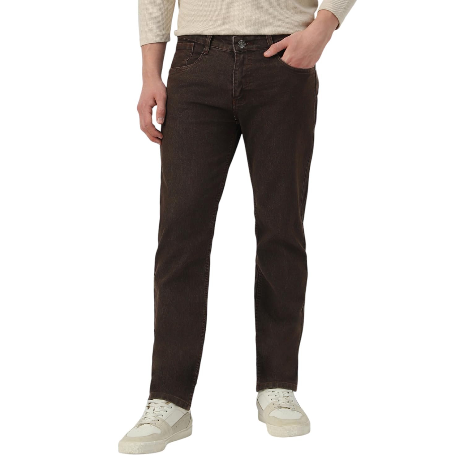 NeoStreak Men's Regular Fit Washed Jeans Stretchable