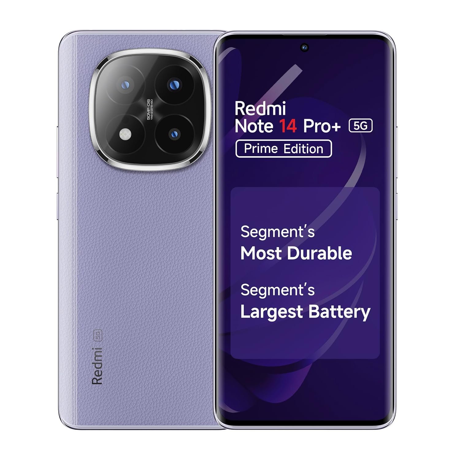 Redmi Note 14 Pro+ 5G Prime Edition (Phantom Purple, 8GB RAM, 128GB Storage) | Snapdragon 7s Gen 3 Processor | AMOLED Display | Dual Nano-SIM | 6200mAh Battery | Corning Gorilla Glass Victus 2
