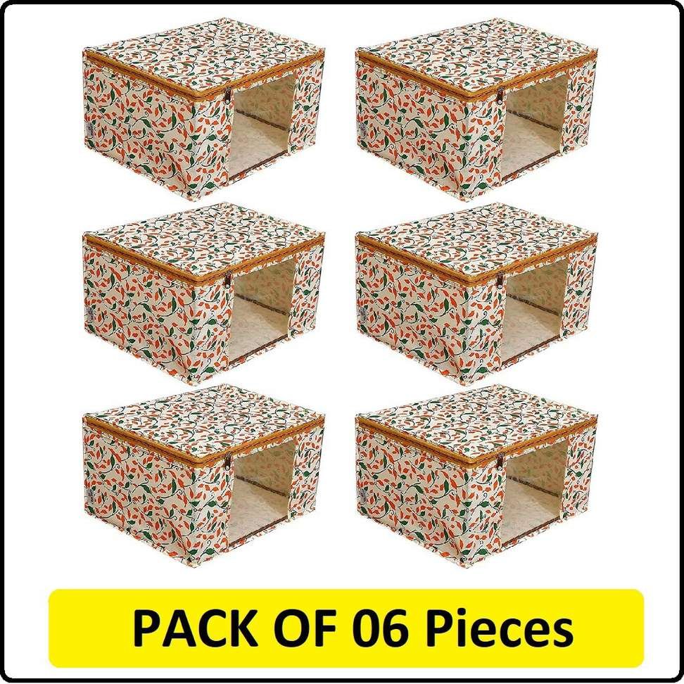 lirzeg saree cover 6 piece non woven fabric cover clothes organiser wardrobe set 06