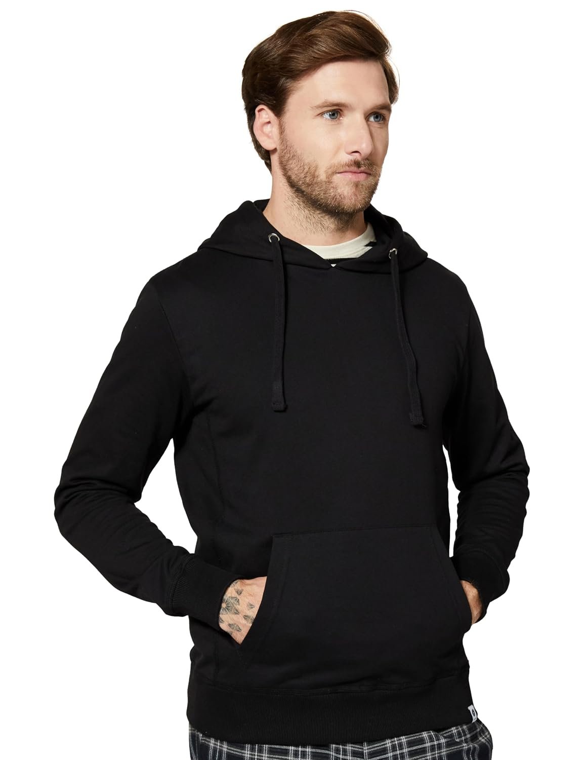Amazon Brand - Symbol Men's Cotton Hooded Sweatshirt