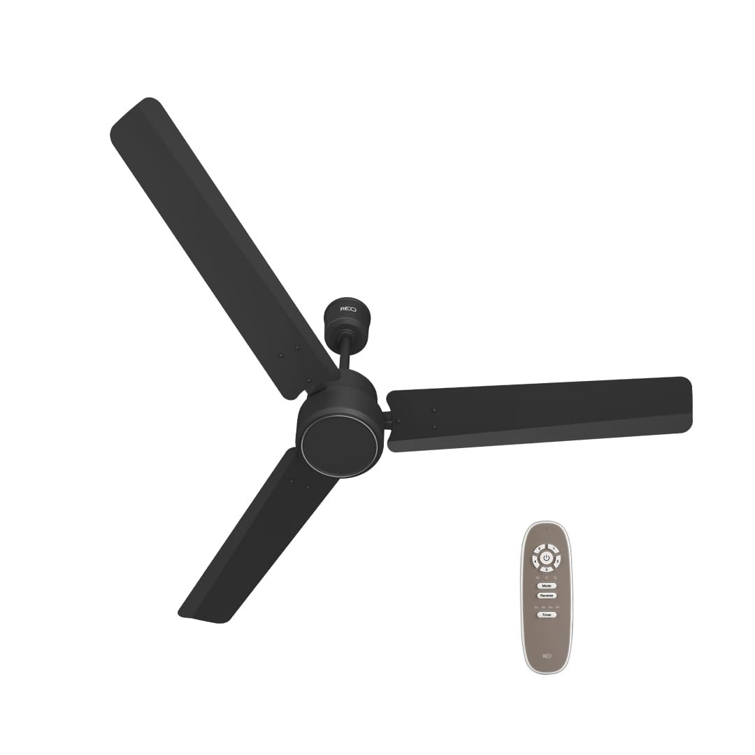 REO By Havells BLDC 1200MM Ceiling Fan "Fixed Price Always" | Air Flow: 220 CMM| Speed: 350 RPM| Reverse Rotation Mode| Timer Setting| 2 Year Door Step Warranty By Manufacturer (Energex, Matte